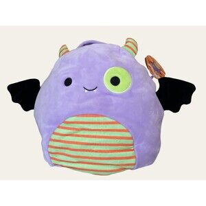 Squishmallows Blaze Monster Bat Halloween Treat Pail Plush Bag 12” 2023 NWT
